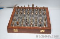 Brass chess set