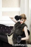 hot sale fashion sleeveless style women's fur jacket F1108