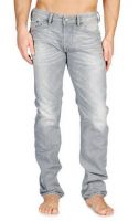 Jeans-Delave Effect Denim with Dark wash