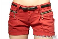 Low Rise Red Shorts