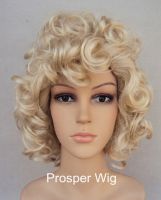 Short Blonde Curls Full Volume Celebrity Wig Heat Resistant Fiber LW60 22