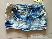 stock jeans mini skirt