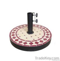 Ceramic mosaic parasol base