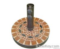 Ceramic mosaic parasol base