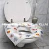 Paper toilet seat covers printed