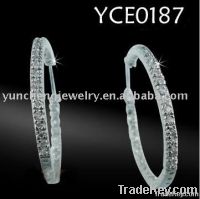 YCE0187 925 silver big hoop earring jewelry