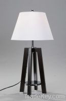 Wooden tripod table lamp, table light