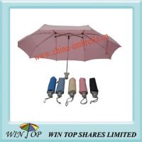 23" 3 Folding steel plain Lover Umbrella