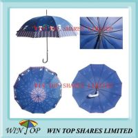 23 inkch X 12 Ribs Auto Straight  blue Cloud Umbrella