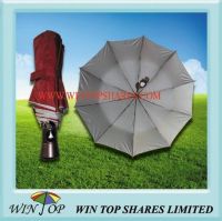 21 inch X 10 Ribs Nickel Plated Steel Folding Umbrella