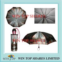 4 Folds Super Fine Satin Auto Open Close Umbrella