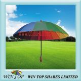 Auto Straight Rainbow 16 Tone Umbrella
