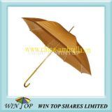23" Auto Striaght Aluminum Golden Color Umbrella