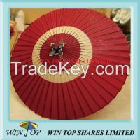 Japan style red paper craft umbrella