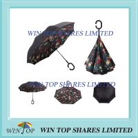Rose printed reverted Umbrella from parasol factory