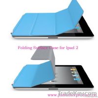 2012 Fashionable cute leather case for ipad with foldable surface