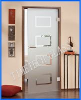 Pattern Frosted Tempered Glass Door (CE EN12150)