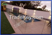 Swimming Pool Heat Soaked 12mm Clear Toughened Glass