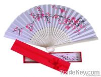 Silk wedding fan