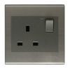 13A British style wall socket with switch & LED