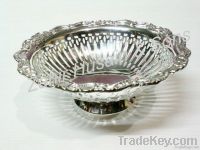 brass fruit basket silver plated