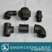 British Standard Black banded malleable iron pipe fittings