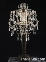 2012 Classic Black Crystal Table Lamp