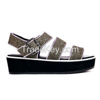 Black Thick-soled Sandals in Single Design[JGB050501]