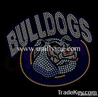 bulldogs motif in rhinestone