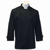 Oem Traditional Black Fineline W/knots/sleeve Pocket Chef Coat,chefs Jackets