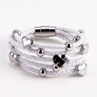 white leather bracelets
