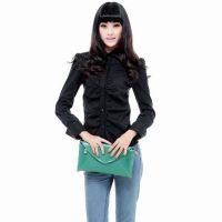 Fashionable Long-sleeved Shirt, Made of Cotton, Stand Collar