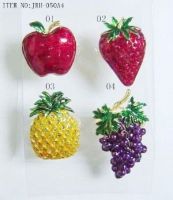 Colorful fruit metal napkin ring