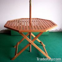 Wooden octagonal table