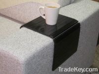 solid wood folding high grade coffee coaster/armrest tray