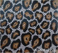 black leopard print leather for shoes