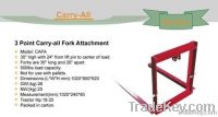 3 point carry-all fork attachment;tray fork frame