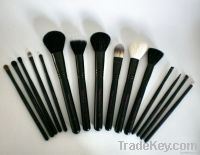 15pcs professional cosmetic brush set/natural hair brush; synthetic bristle brush set