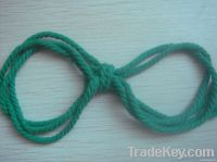 3-strand Cotton twisted green fastening rope for garment and decorat