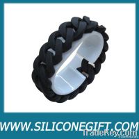 silicone wristband, curb chain bracelet
