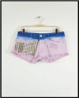 Shorts | Dip Dye Multi Color | Studded