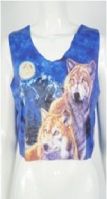 Tank Top | Wolf Print | Polyster Knitted