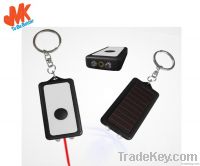 Solar Power rechargeble 2 LED Flashlight and 1 laser light Keychain