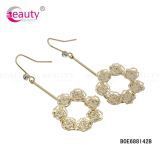 Elegant Gold Dangle Crystal Rose Earrings Dangle Long Earrings for Women Wedding Jewelry