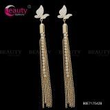 Fashion Jassel Butterfly Long Alloy Drop Dangle Earrings Jewelry