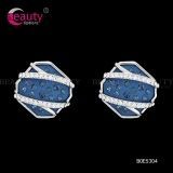 Fashion style shinning blue color clip earrings for women Item ID #BOE5304