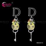 Fashion Drop Dangle Letter "D" Earrings Jewelry for Elegant Lady