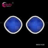 Fashion Style Blue Crystal Earrings Jewelry for Elegant Lady