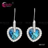 Popular Design Luxury Style Blue Crystal Dangle Earrings Jewelry