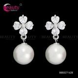 Wholesale Elegant Flower Pearl Pendant Drop Earrings Jewelry